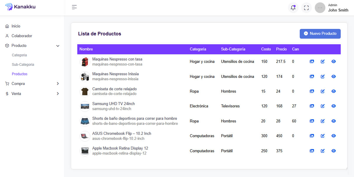 Panel Administrativo